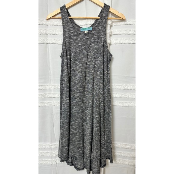 Ana De Dresses & Skirts - Ana De Womens Grey Marl Knit Sleeveless Swing Dress Medium High Low Hem